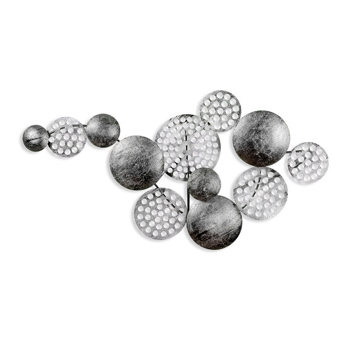Wallity Aurora 5 - Escultura de pared de metal plata